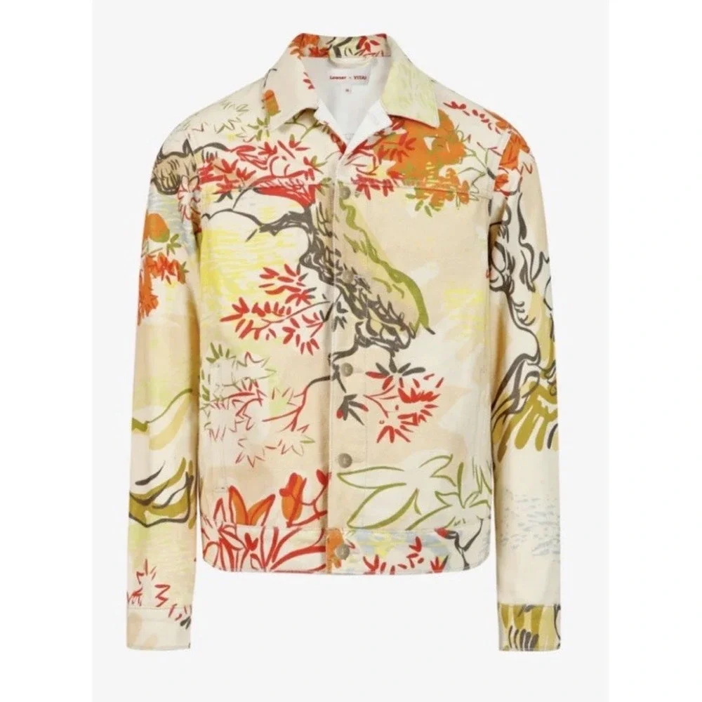 Lewser YITAI LA Sean Lew Printed Shangri Jean‎ Pants Jacket Set L Streetwear Art